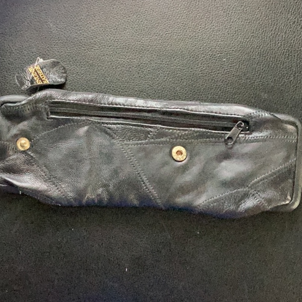 Soft Leather Folding Coin Pouch Vintage Black Wallet Vtg Victory brand new